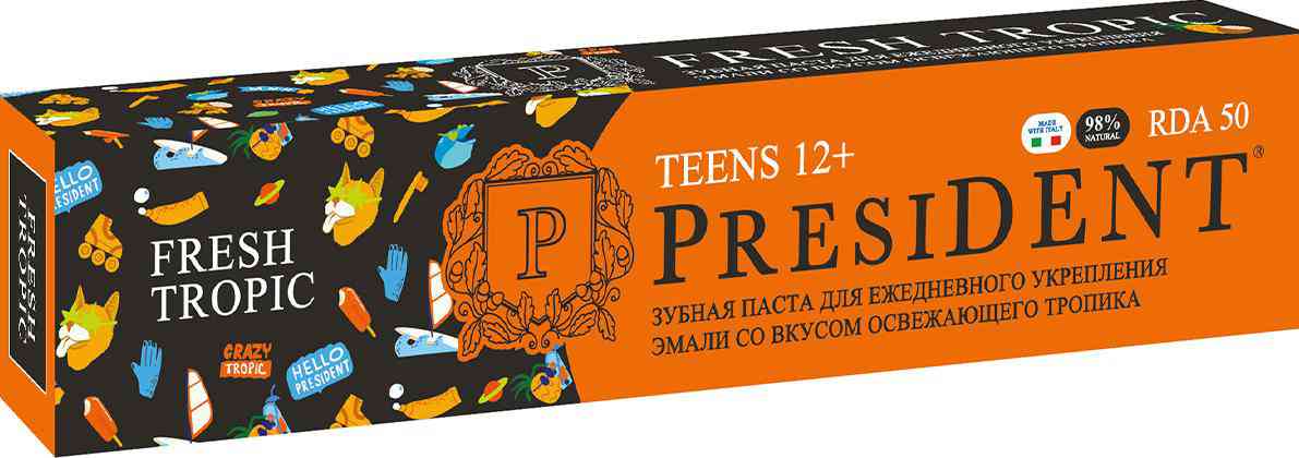Зубная паста PRESIDENT FRESH TROPIC 12+