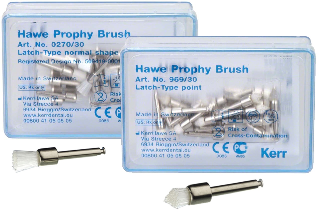 Щетки полир. Latch-Type PROPHY BRUSH (синтет.конусные) 120шт. KERR
