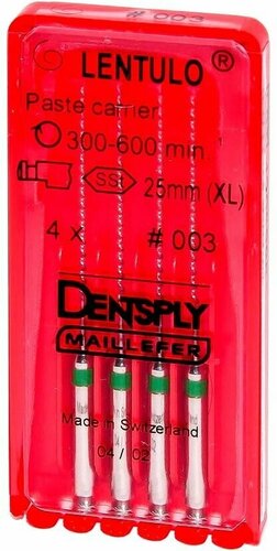 Каналонаполнитель Lentulo №3 4шт.25мм  ЗЕЛЕНЫЕ   DENTSPLY Maillefer