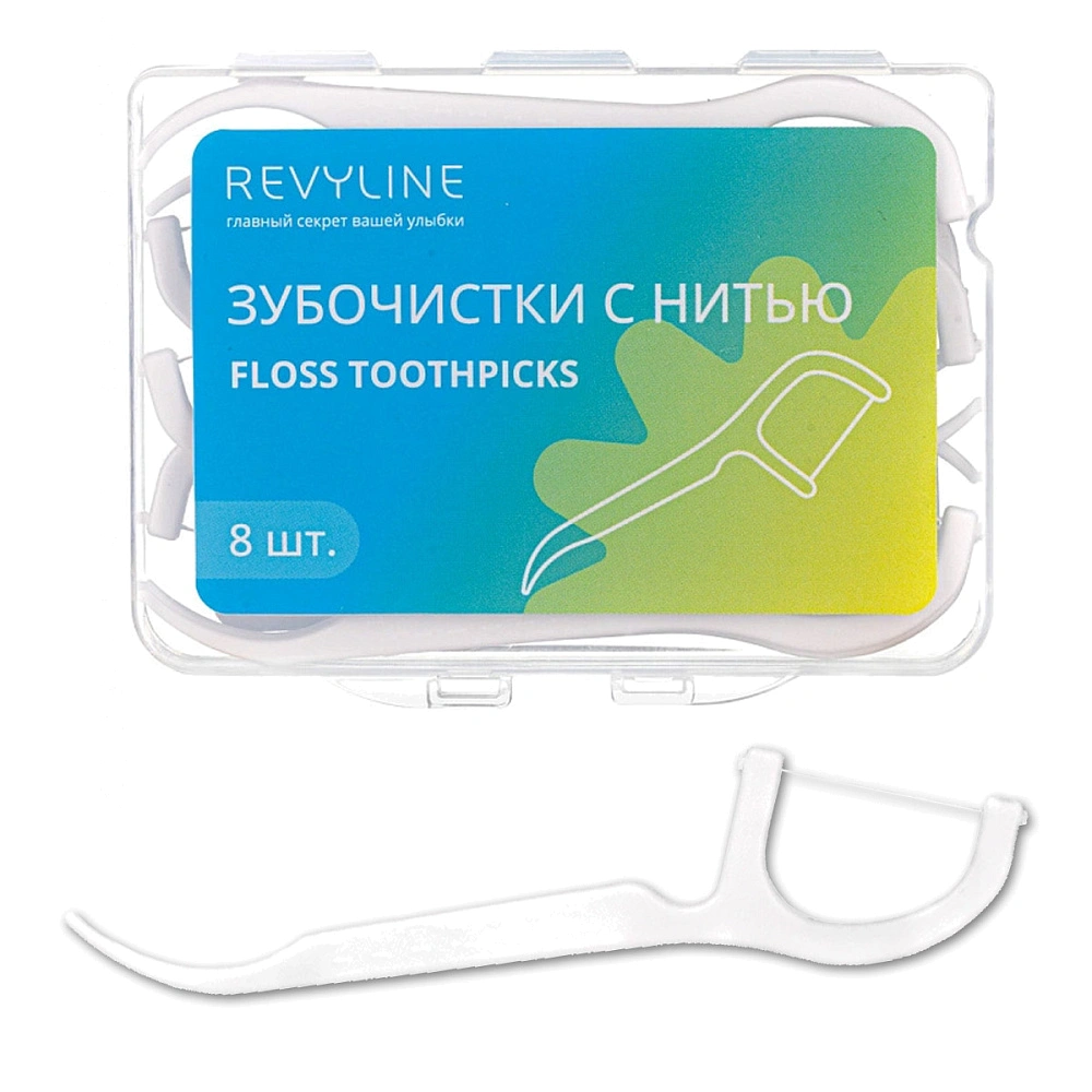 Зубочистки с нитью 8шт Revyline