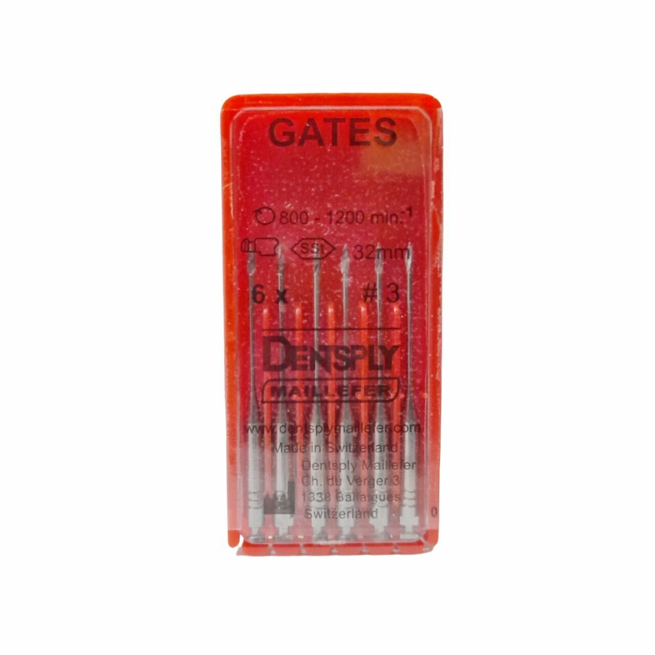 Гейтс Дриль №3   32мм 6шт   DENTSPLY Maillefer