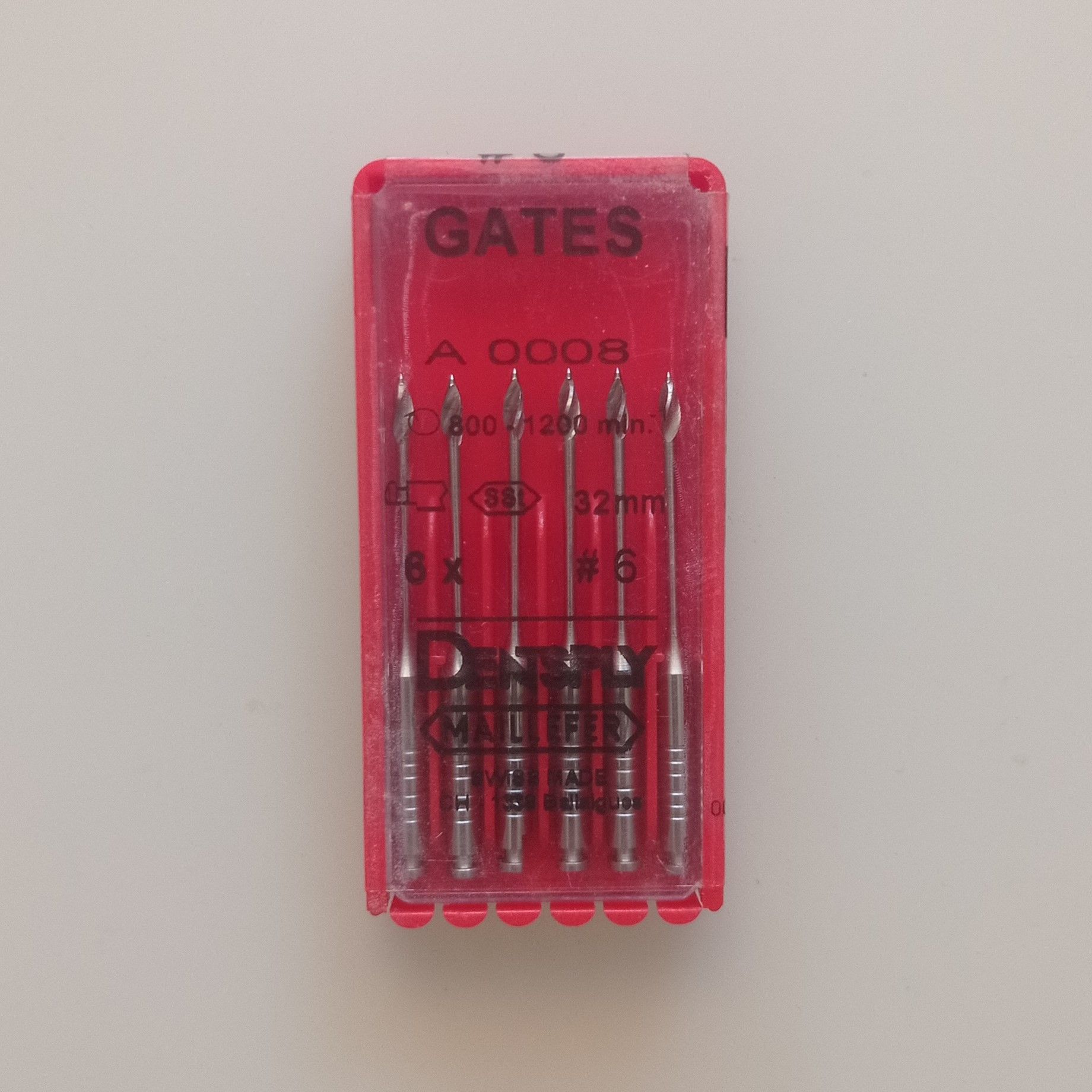 Гейтс Дриль №6   32мм 6шт   DENTSPLY Maillefer