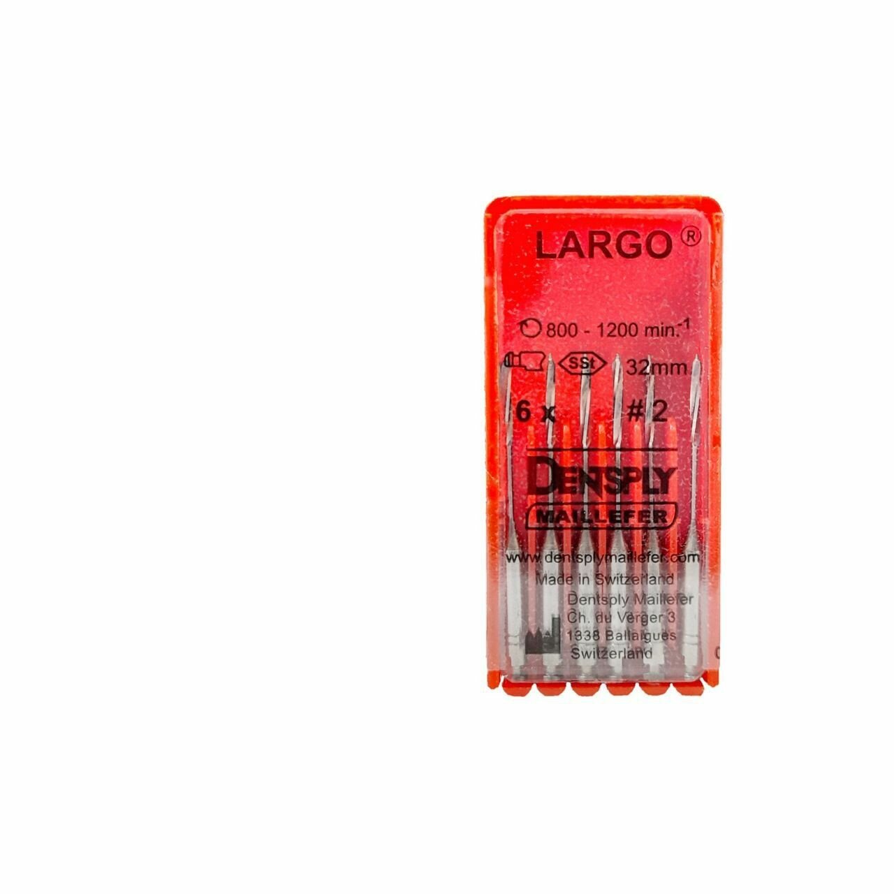 Дрильборы Largo  №2  32мм 6шт DENTSPLY Maillefer