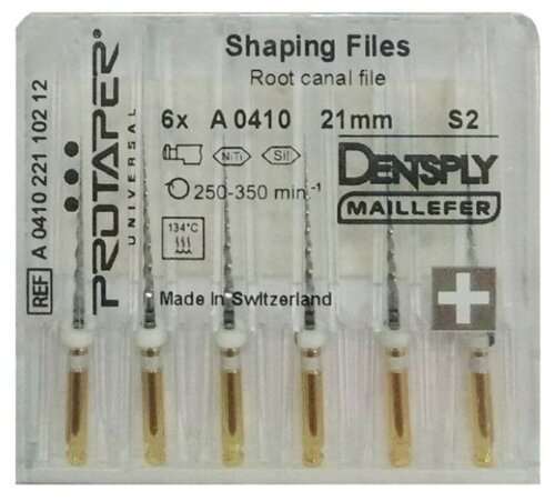 Протейперы машинные  S2 21мм белые, 6шт DENTSPLY Maillefer