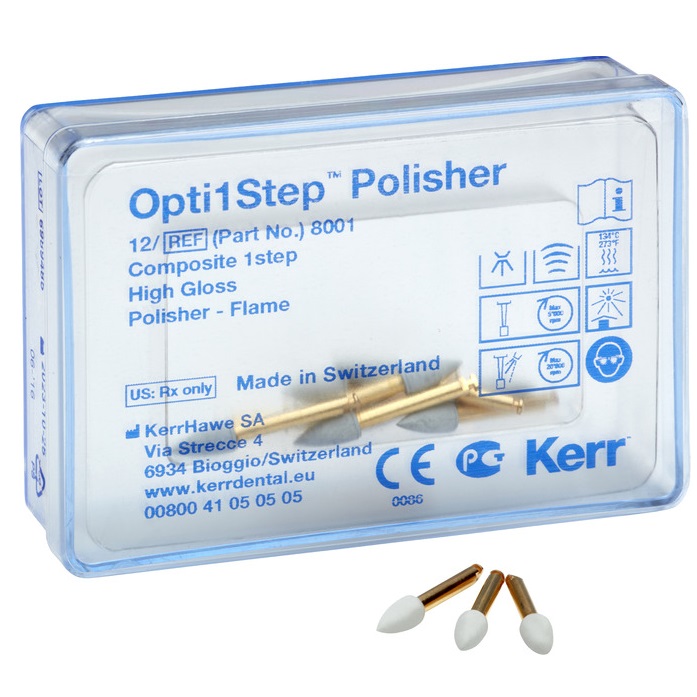 Головки OptiStep полиры для композита "пламя" 12шт. Kerr