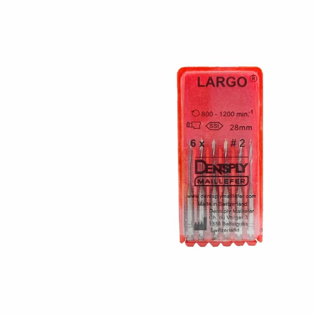 Дрильборы Largo  №2  28мм 6шт DENTSPLY Maillefer