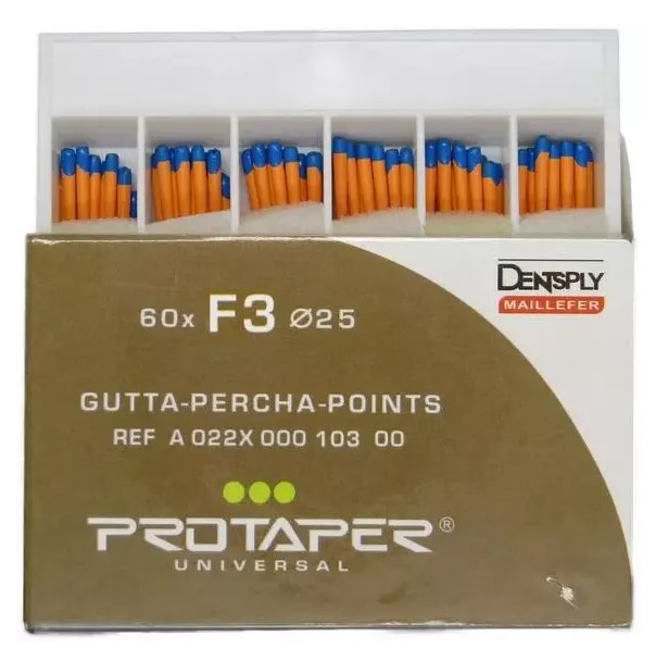 Штифты гуттаперчивые ProTaper F3, 60шт Dentsply Maillefer