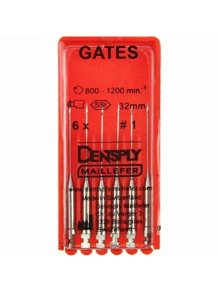 Гейтс Дриль №1-6   32мм 6шт   DENTSPLY Maillefer