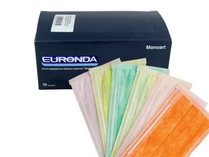 Маски на резинках защитные (50шт)  EURONDA