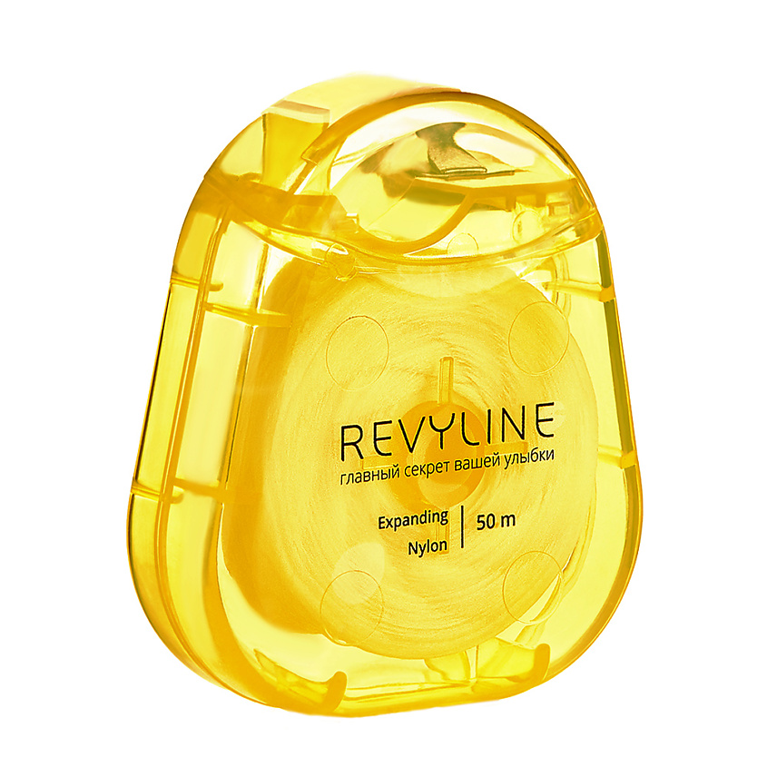 Зубная нить Expanding вощеная 840D, нейлон 50м, желтая, Revyline