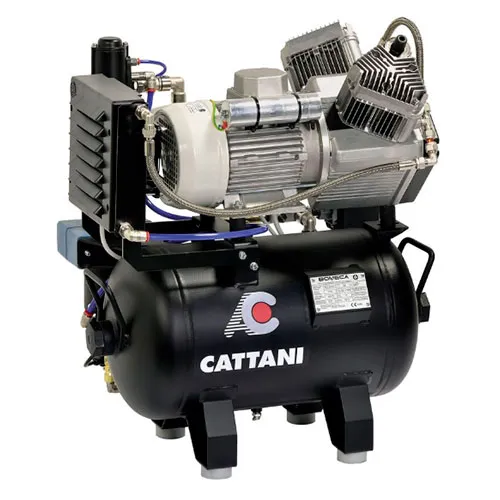 Cattani 30-160 - безмасляный компрессор для 2-х стоматологических установок, c осушителем, без кожух
