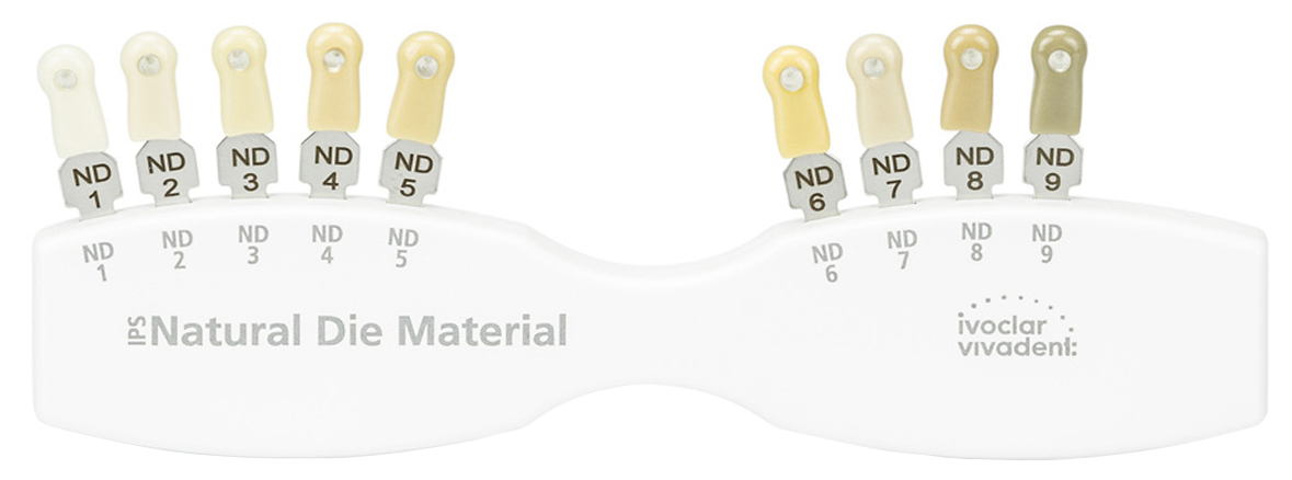 IPS Natural Die Material Shade Guide Расцветка культевых материалов,Ivoclar Vivadent
