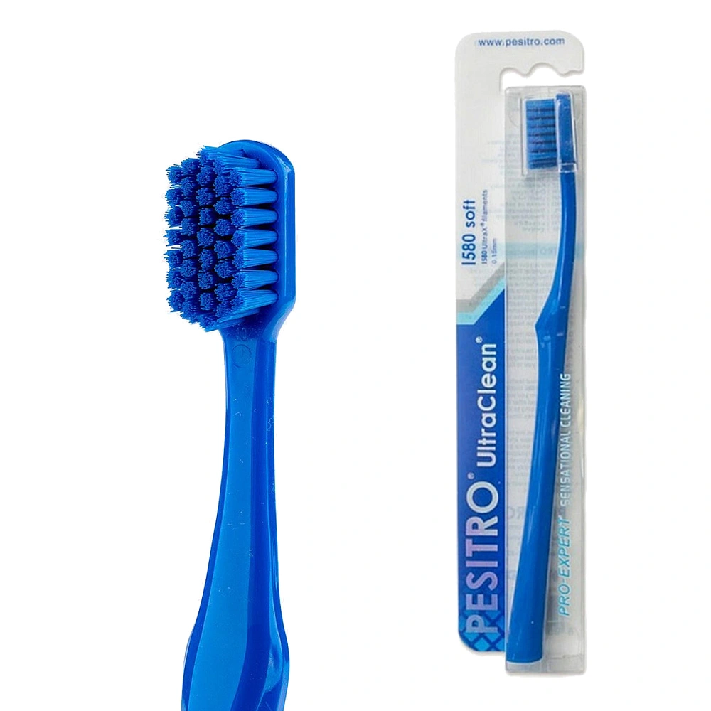 Зубные щетки для взрослых с пластиковой ручкой PESITRO (UltraClean Soft 1580)