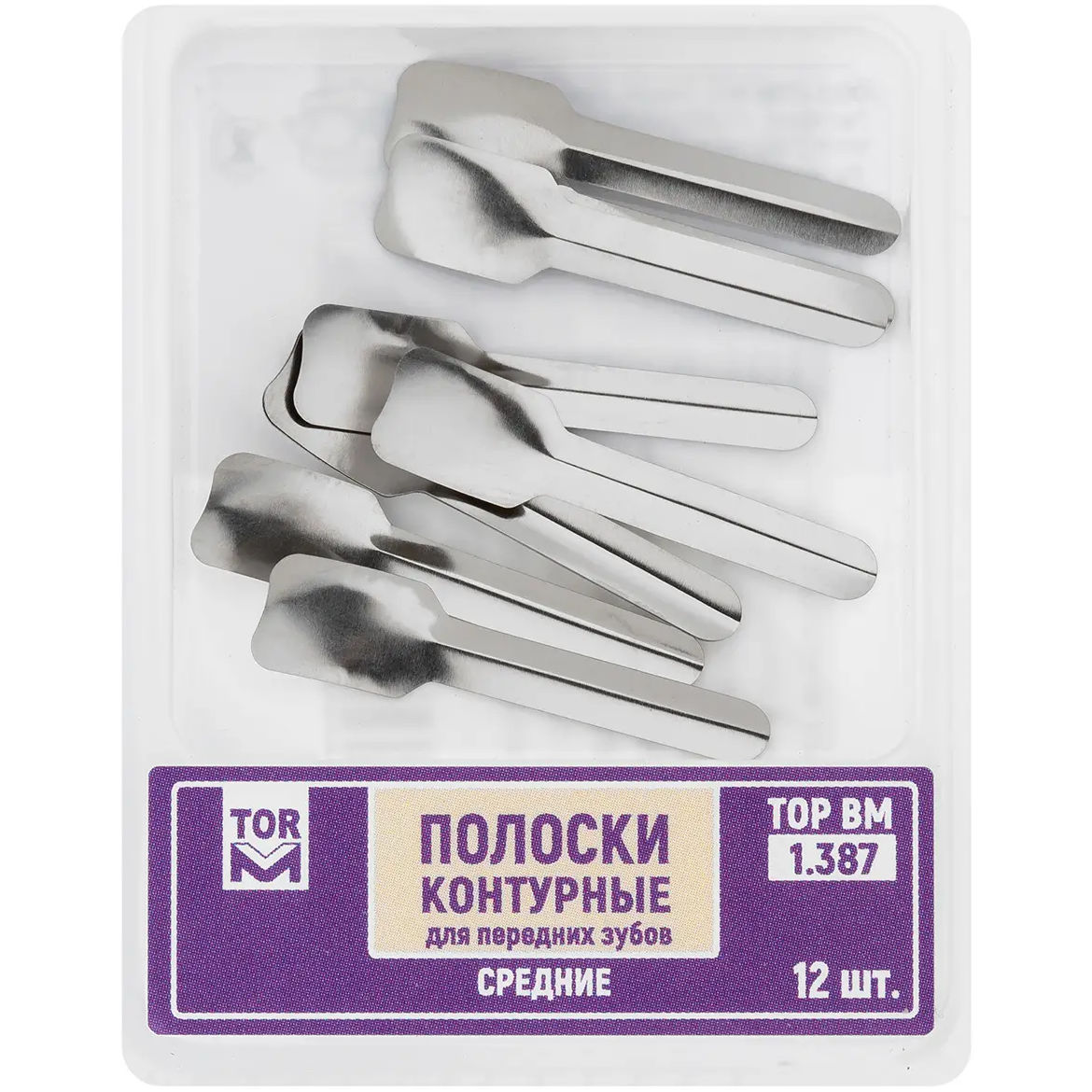 Полоски сепарационный контурные, 12шт "ТОР ВМ" 1.387