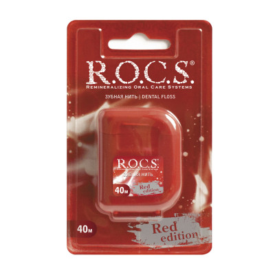 Зубная нить ROCS  Red Edition 40м