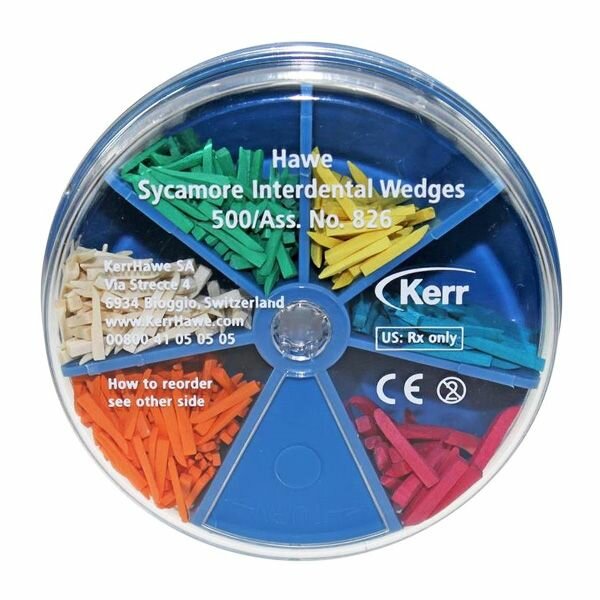 Клинья деревянные Hawe Interdental  Wedges в наборе (500шт), KERR