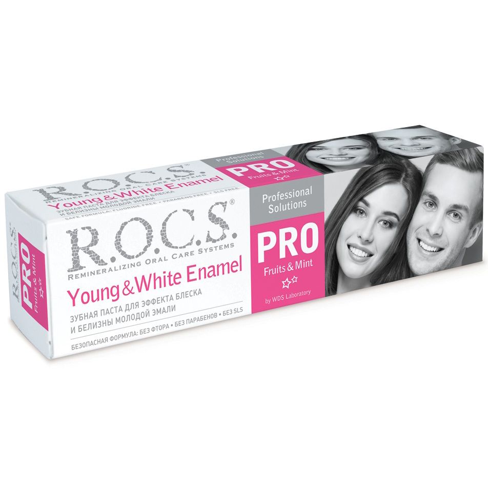 Зубная паста ROCS PRO Young&White Enamel 135гр