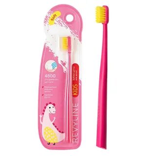 Зубная щетка детская KIDS розовая, от 3 до 12 лет, S4800, Revyline
